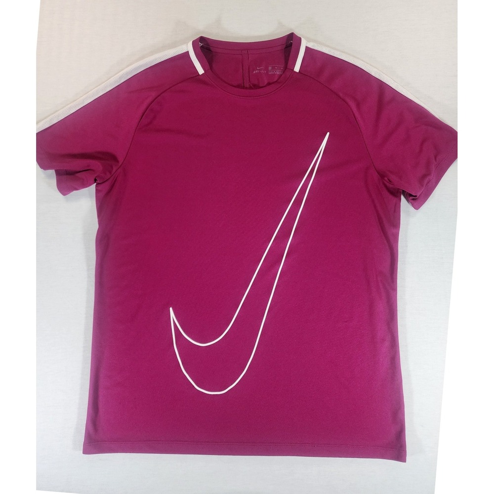 Nike Dri-Fit T-Shirt Womens XL Maroon Soccer Jersey Big Swoosh 832985-665